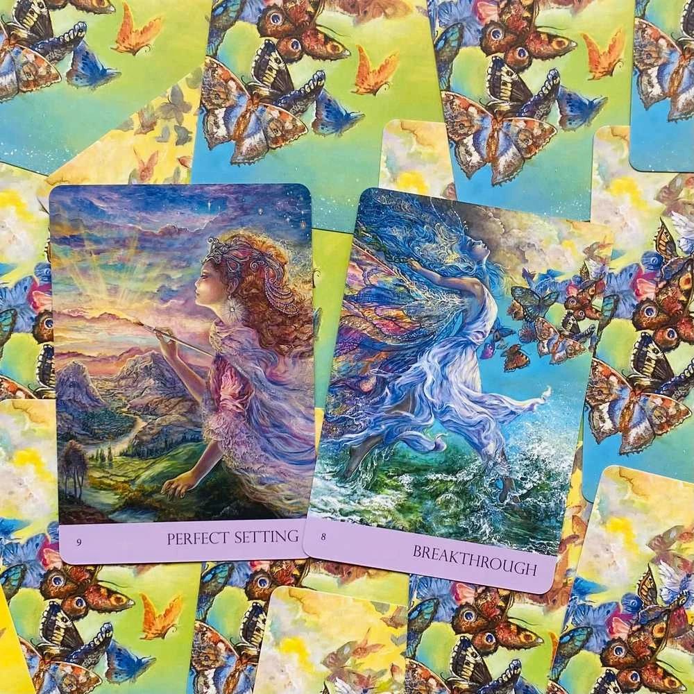 Blue Angel Mėlyna Angel Mėlyna Angel Natures Whispers Oracle Kortos