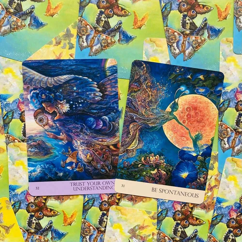 Blue Angel Mėlyna Angel Mėlyna Angel Natures Whispers Oracle Kortos