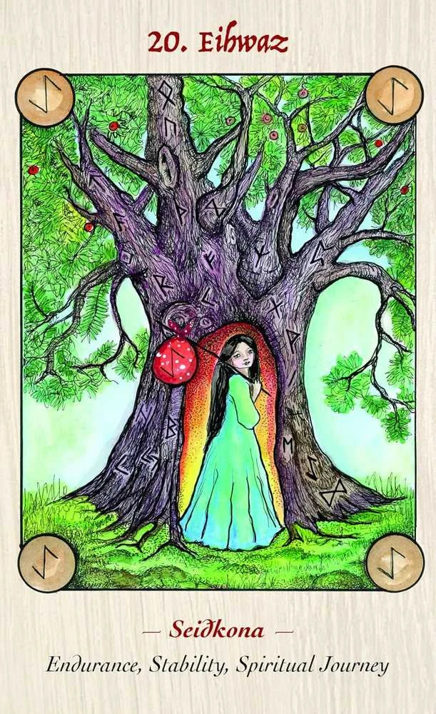 Blue Angel Mėlyna Angel Mėlyna Angel Norse Goddess Rune Oracle Kortos