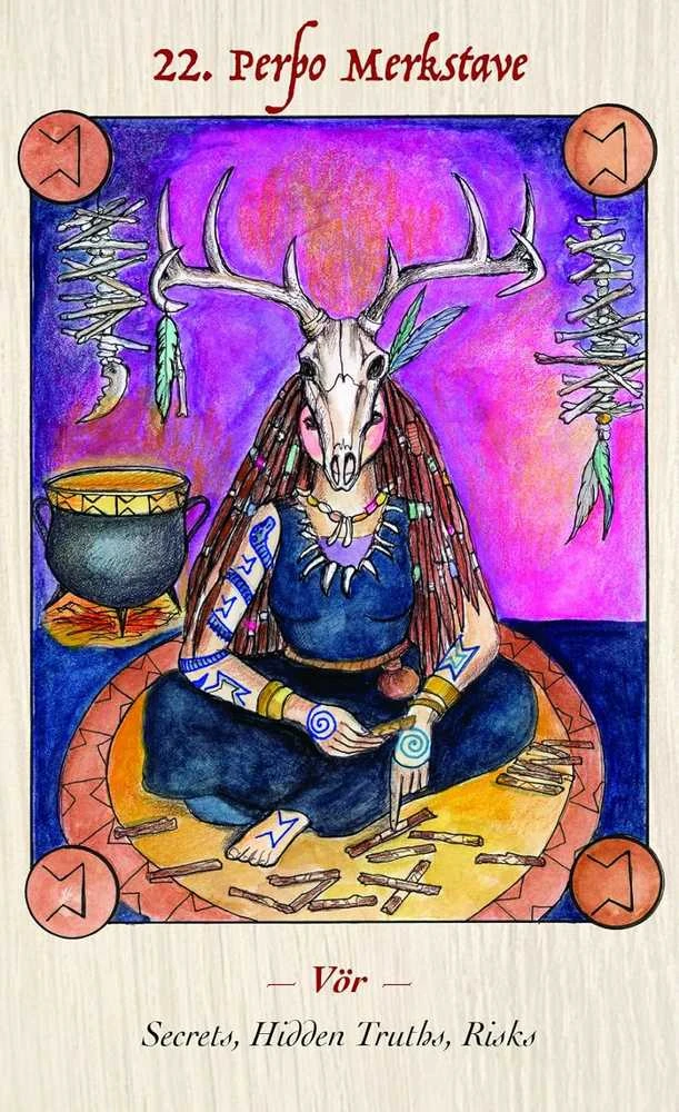 Blue Angel Mėlyna Angel Mėlyna Angel Norse Goddess Rune Oracle Kortos