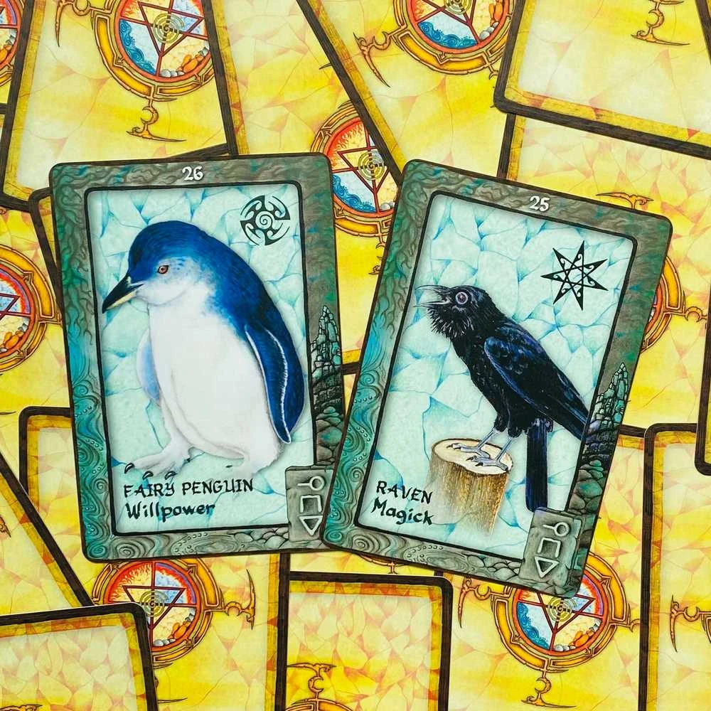 Blue Angel Mėlyna Angel Mėlyna Angel Animal Dreaming Oracle Kortos