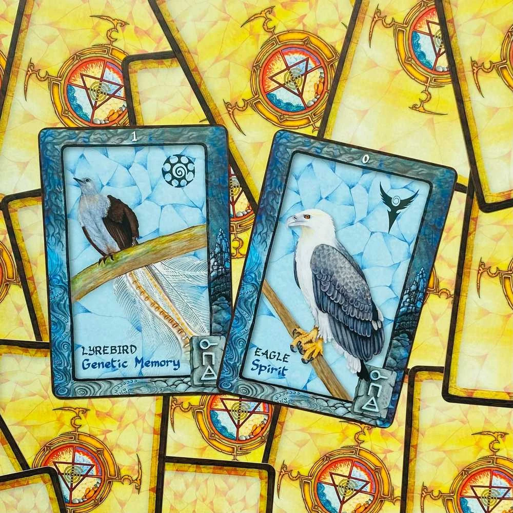 Blue Angel Mėlyna Angel Mėlyna Angel Animal Dreaming Oracle Kortos