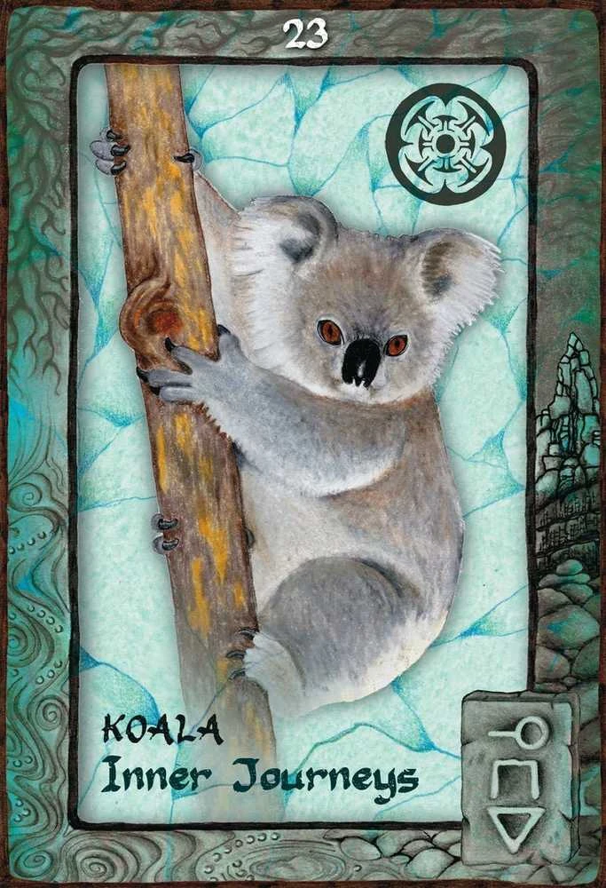 Blue Angel Mėlyna Angel Mėlyna Angel Animal Dreaming Oracle Kortos