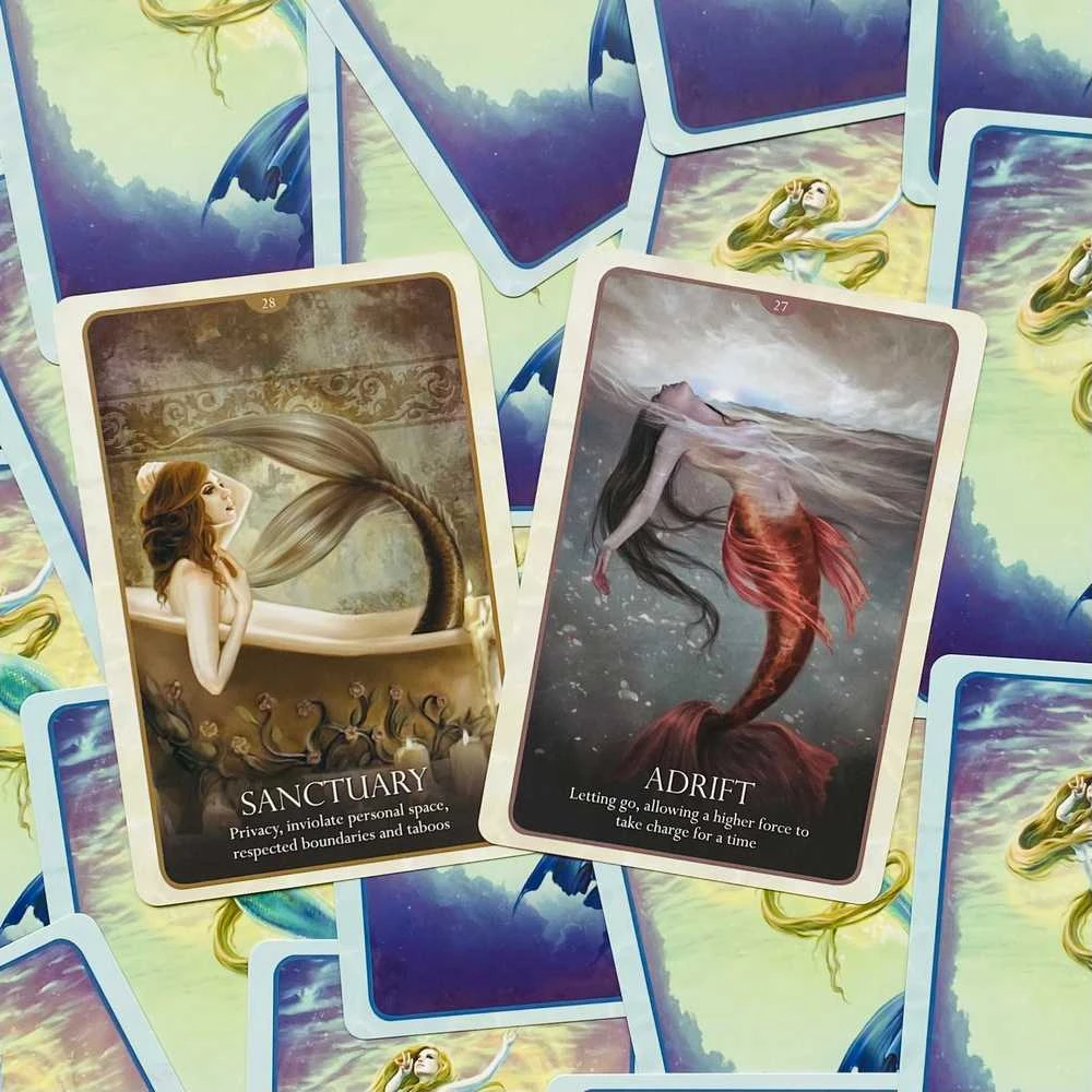 Blue Angel Mėlyna Angel Mėlyna Angel Oracle Of The Mermaids Kortos