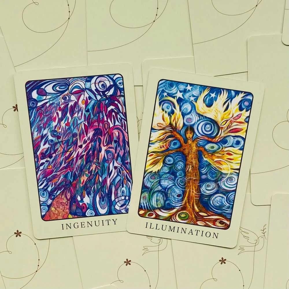 Blue Angel Mėlyna Angel Mėlyna Angel Peace Oracle Kortos