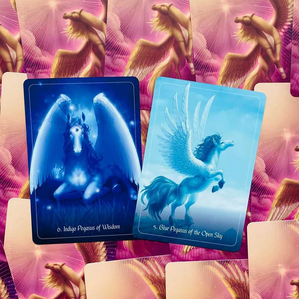 Blue Angel Mėlyna Angel Mėlyna Angel Pegasus Oracle Kortos