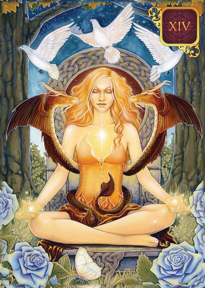 Blue Angel Mėlyna Angel Mėlyna Angel Pocket Dreams Of Gaia Taro Kortos