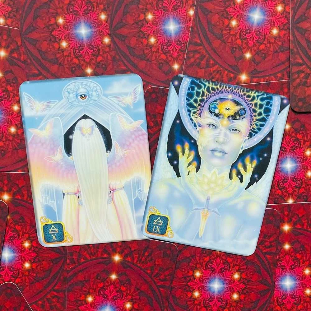 Blue Angel Mėlyna Angel Mėlyna Angel Pocket Dreams Of Gaia Taro Kortos