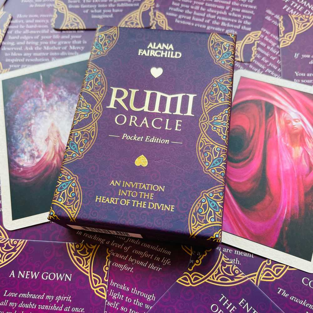 Blue Angel Mėlyna Angel Mėlyna Angel Rumi Oracle Pocket Edition Kortos