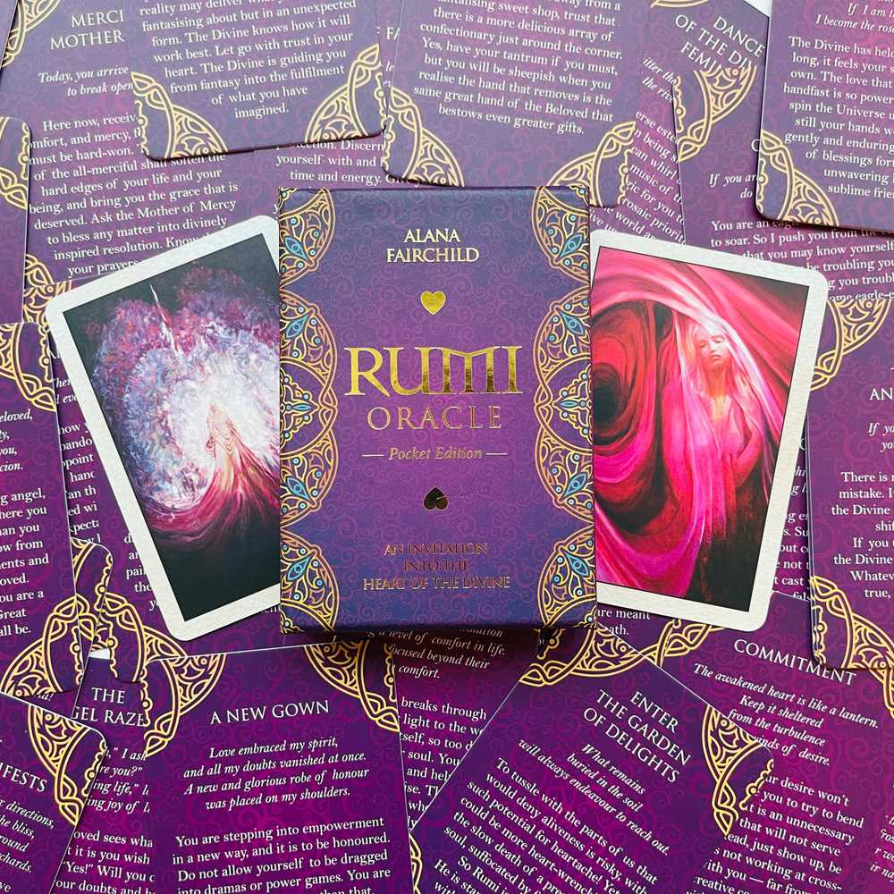 Blue Angel Mėlyna Angel Mėlyna Angel Rumi Oracle Pocket Edition Kortos