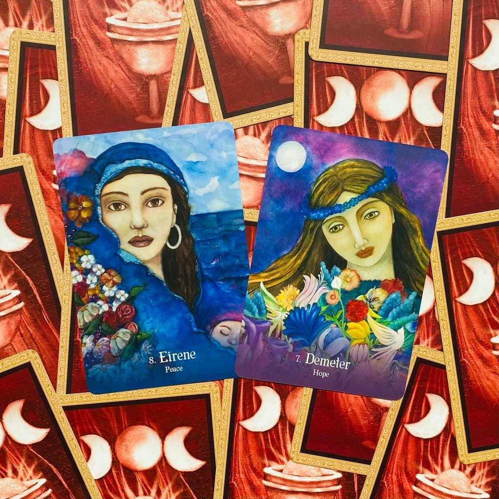 Blue Angel Mėlyna Angel Mėlyna Angel Sacred Mothers And Goddesses Oracle Kortos