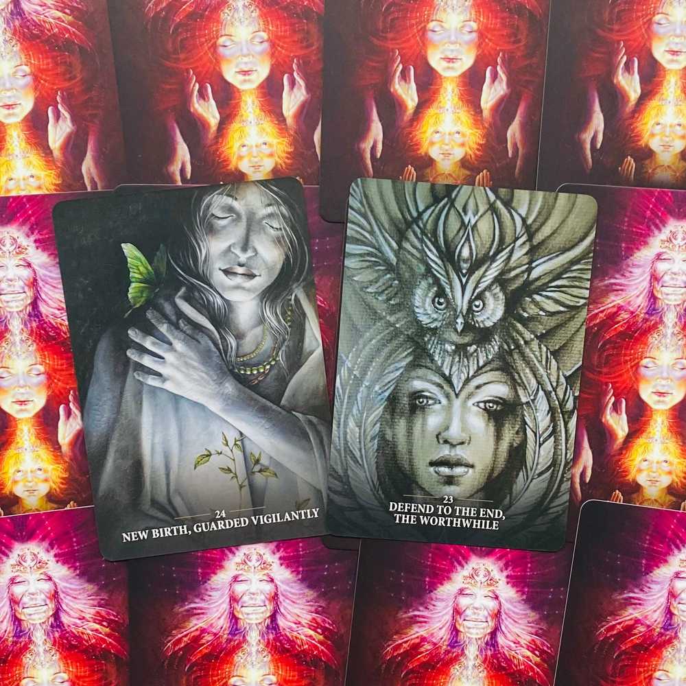 Blue Angel Mėlyna Angel Mėlyna Angel Sacred Rebels Borderless Oracle Kortos