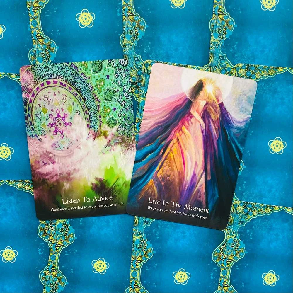 Blue Angel Mėlyna Angel Mėlyna Angel Sufi Wisdom Oracle Kortos