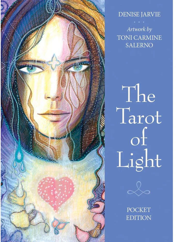 Blue Angel Mėlyna Angel Kolekcionuojamos Kortelės - The Tarot of Light Pocket Edition 78 Cards, Instruction Manual, Mėlyna Angel