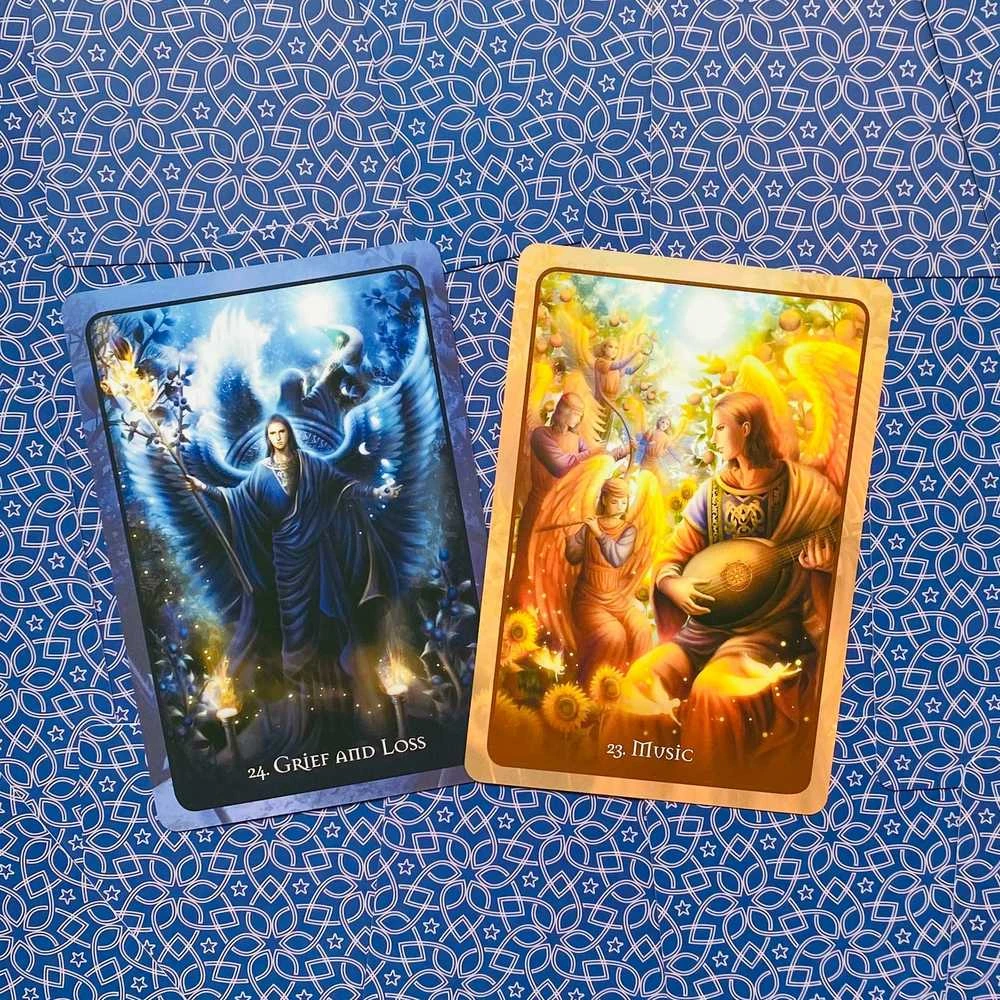 Blue Angel Mėlyna Angel Mėlyna Angel Teenangel Oracle Cards Taro Kortos
