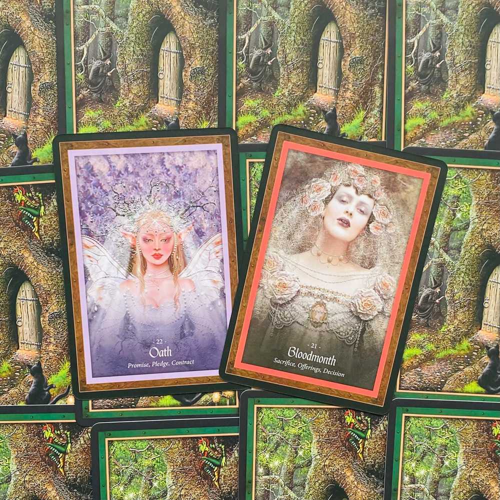 Blue Angel Mėlyna Angel Mėlyna Angel The Faery Forest Oracle Kortos