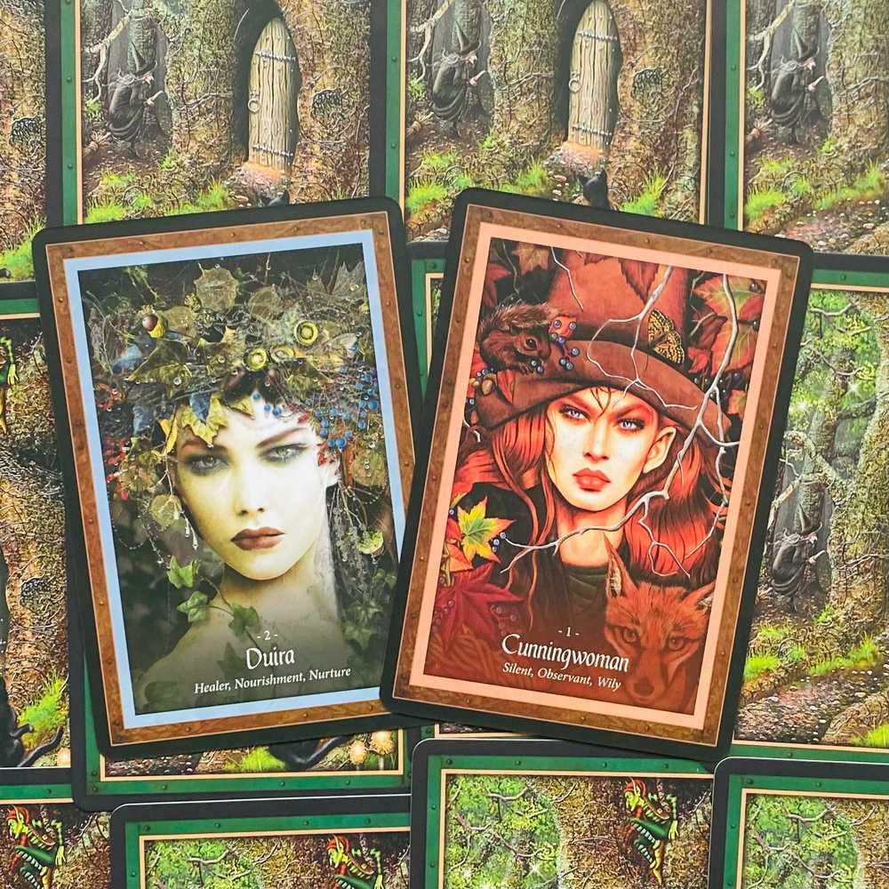 Blue Angel Mėlyna Angel Mėlyna Angel The Faery Forest Oracle Kortos