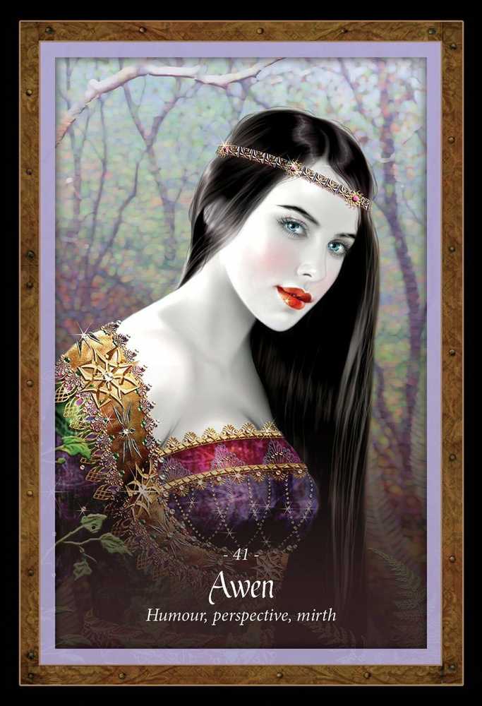 Blue Angel Mėlyna Angel Mėlyna Angel The Faery Forest Oracle Kortos