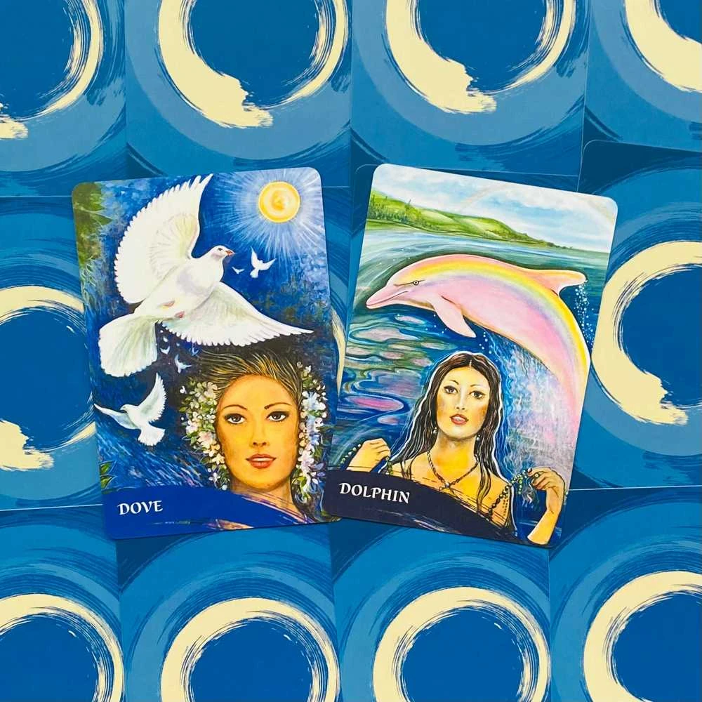 Blue Angel Mėlyna Angel Mėlyna Angel The Zen Of Animals Oracle Kortos