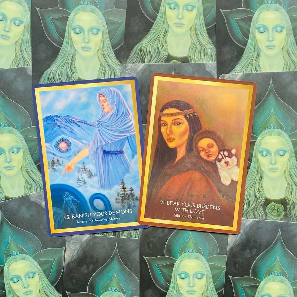 Blue Angel Mėlyna Angel Mėlyna Angel Transcendent Journeys Oracle Kortos