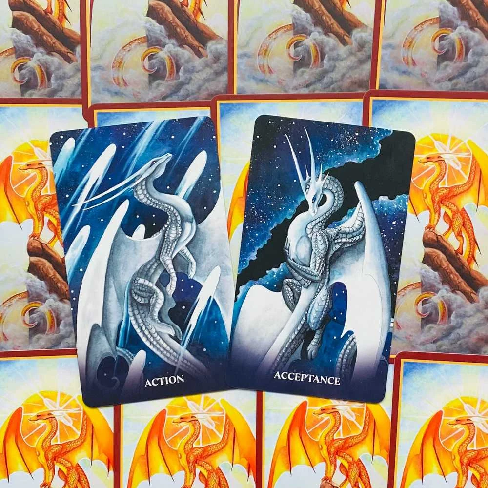 Blue Angel Mėlyna Angel Mėlyna Angel Universal Dragon Oracle Kortos