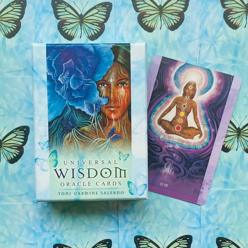 Blue Angel Mėlyna Angel Mėlyna Angel Universal Wisdom Oracle Kortos