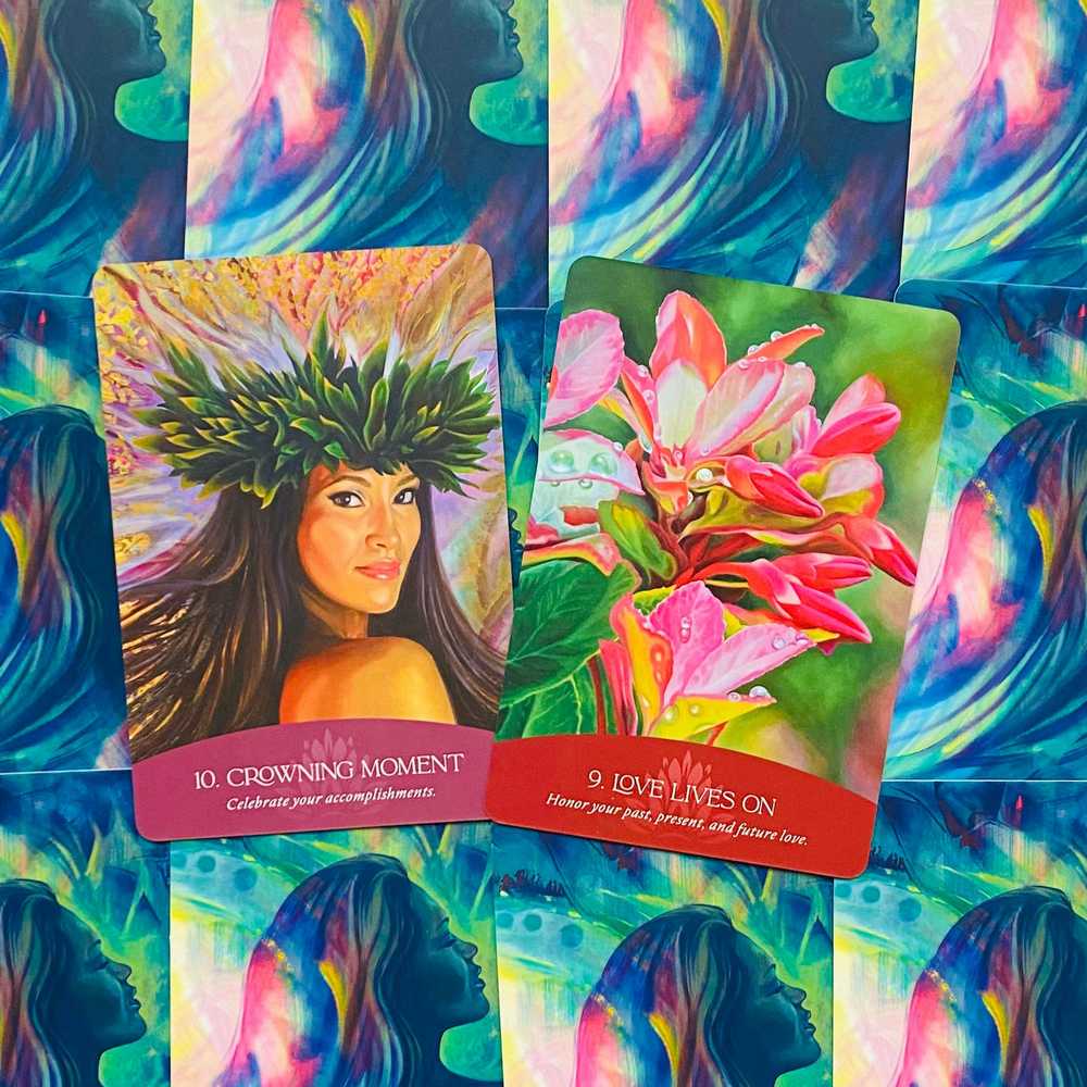 Blue Angel Mėlyna Angel Mėlyna Angel Whispers Of Aloha Oracle Kortos