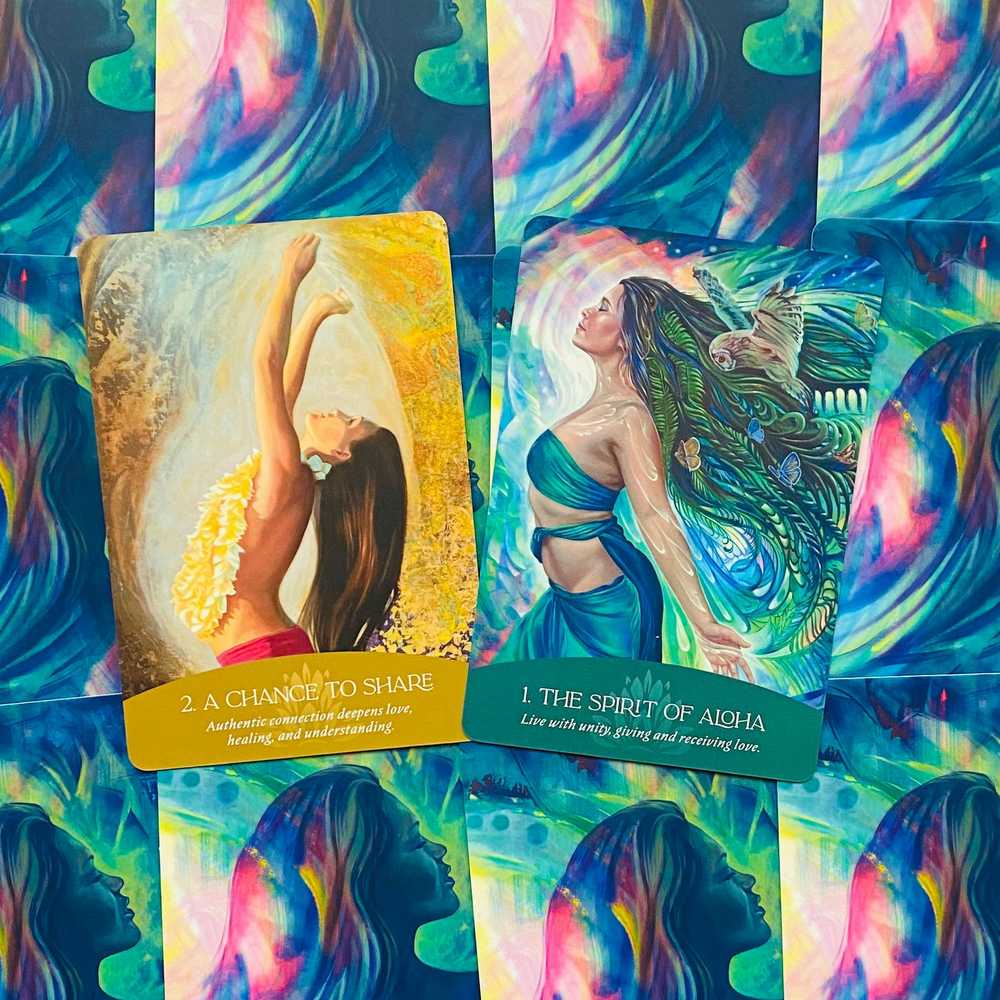 Blue Angel Mėlyna Angel Mėlyna Angel Whispers Of Aloha Oracle Kortos