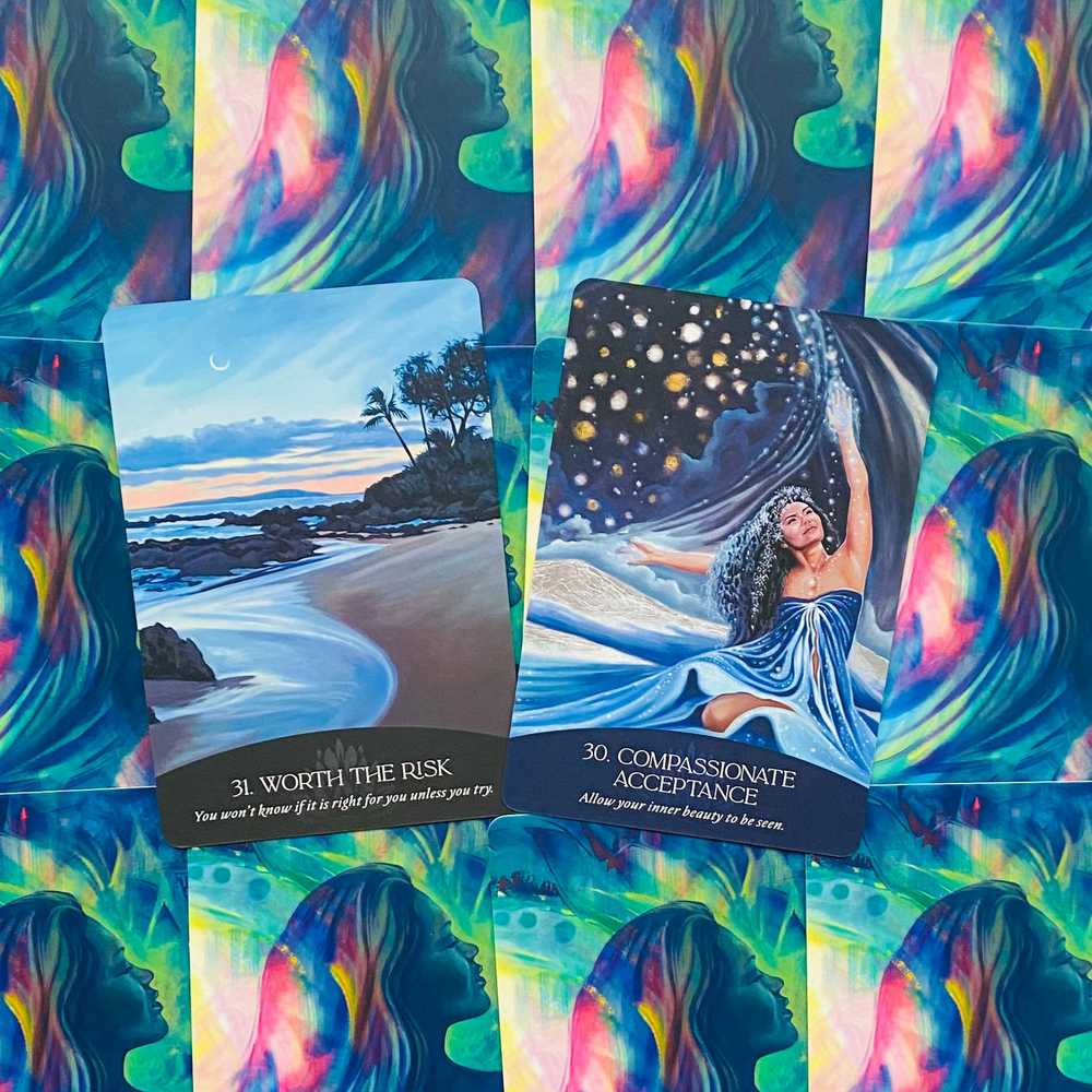 Blue Angel Mėlyna Angel Mėlyna Angel Whispers Of Aloha Oracle Kortos