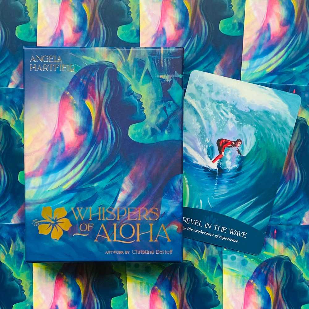 Blue Angel Mėlyna Angel Mėlyna Angel Whispers Of Aloha Oracle Kortos