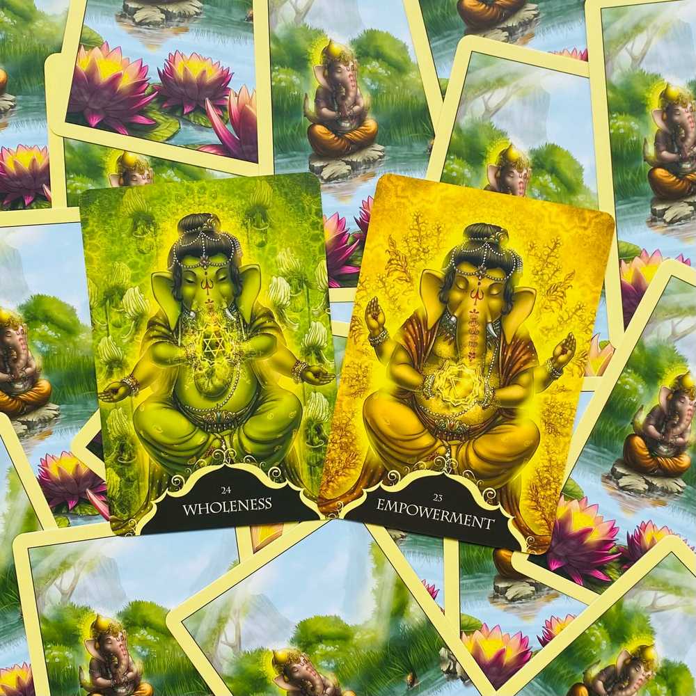 Blue Angel Mėlyna Angel Mėlyna Angel Whispers Of Lord Ganesha Oracle Kortos