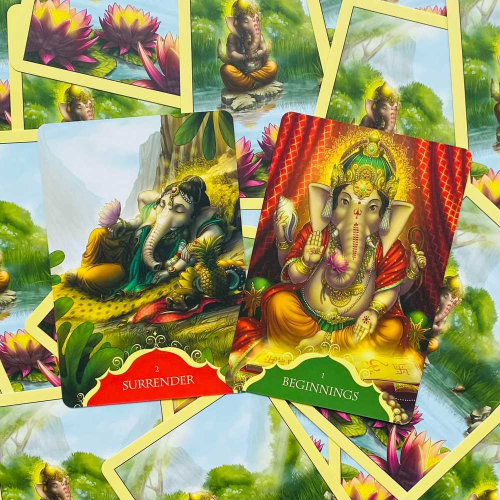 Blue Angel Mėlyna Angel Mėlyna Angel Whispers Of Lord Ganesha Oracle Kortos