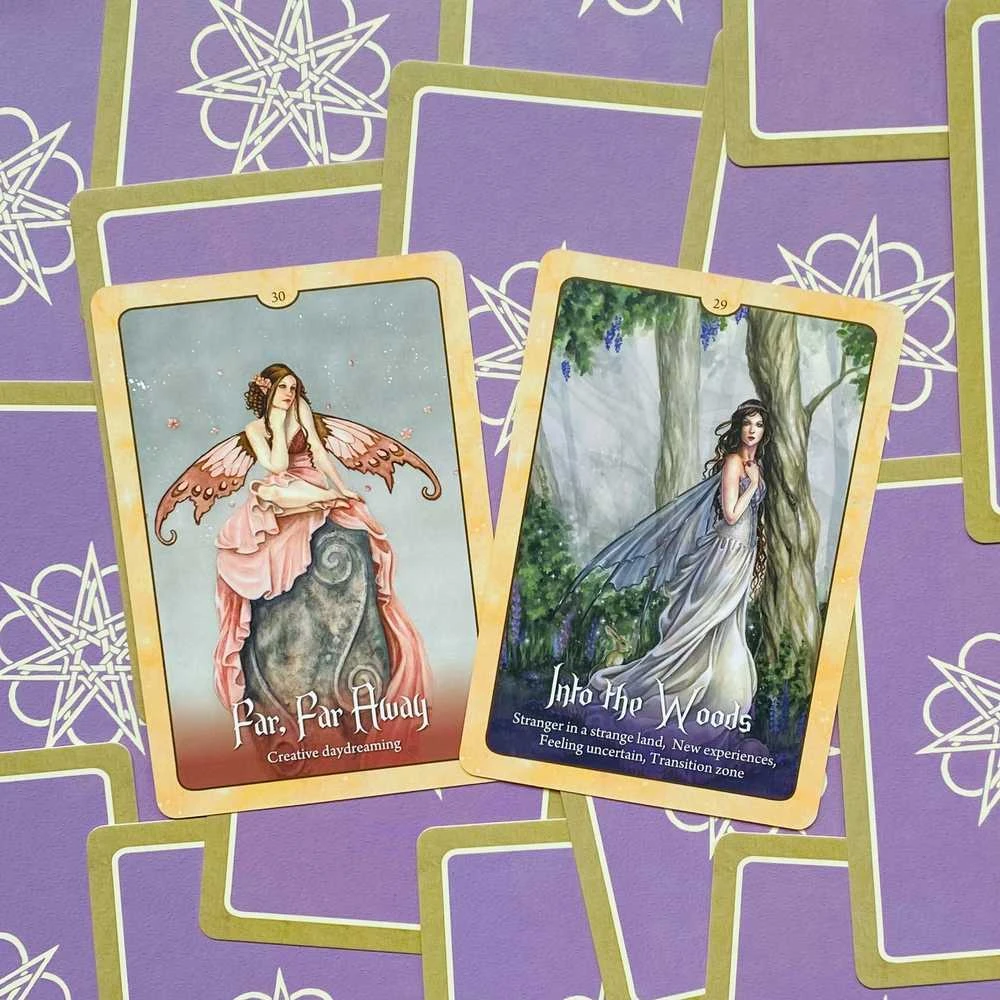 Blue Angel Mėlyna Angel Mėlyna Angel Wild Wisdom Of The Faery Oracle Kortos