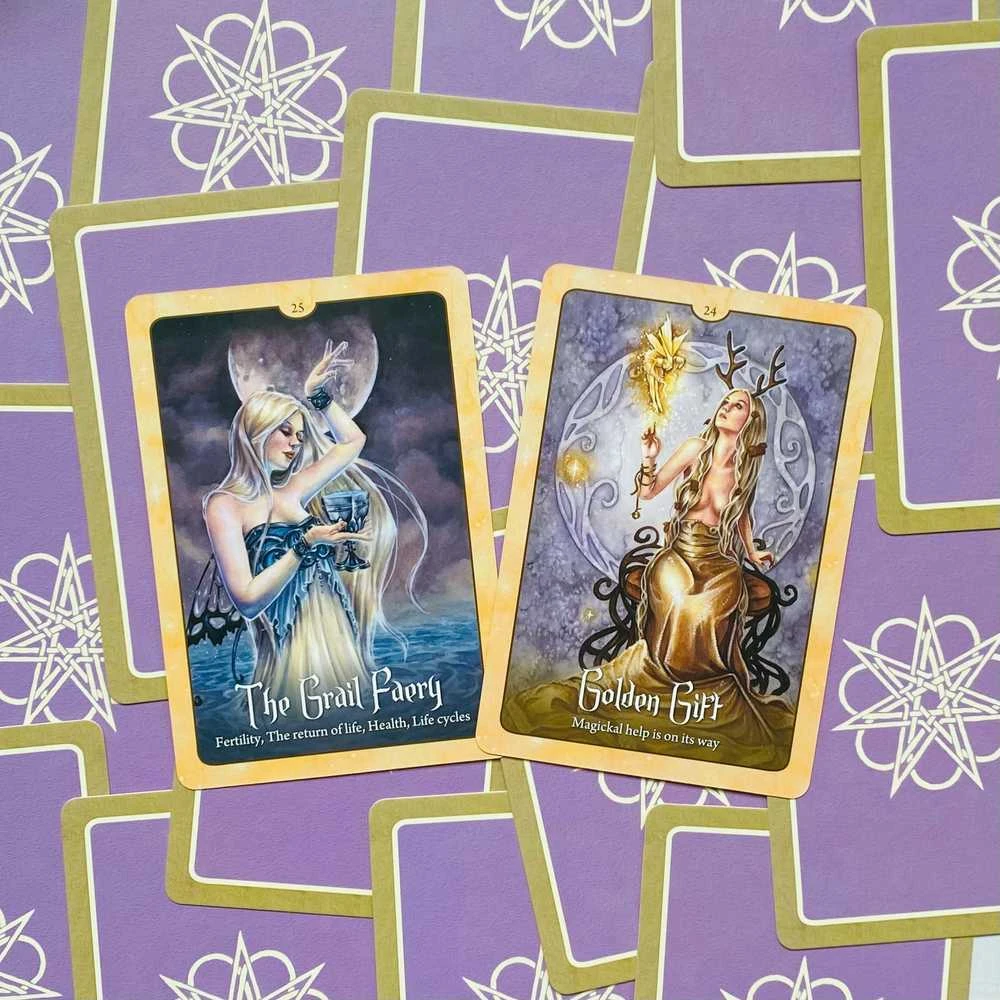 Blue Angel Mėlyna Angel Mėlyna Angel Wild Wisdom Of The Faery Oracle Kortos