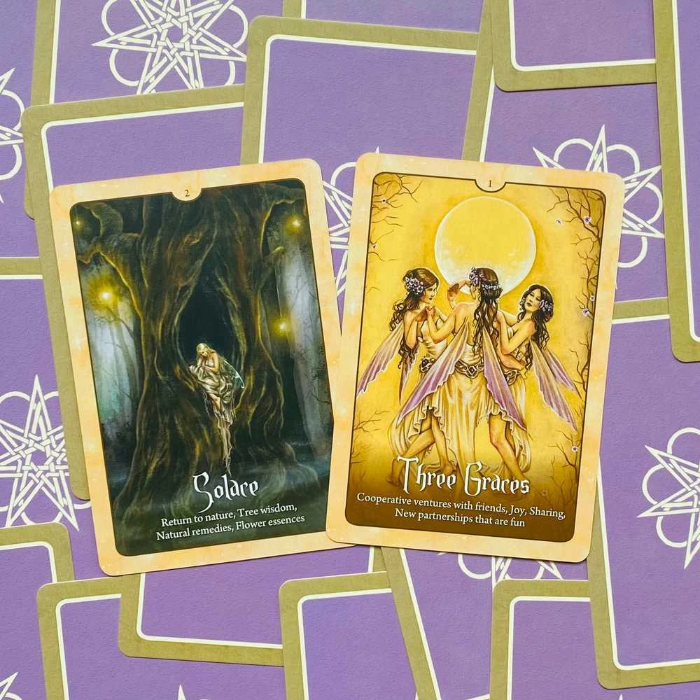 Blue Angel Mėlyna Angel Mėlyna Angel Wild Wisdom Of The Faery Oracle Kortos