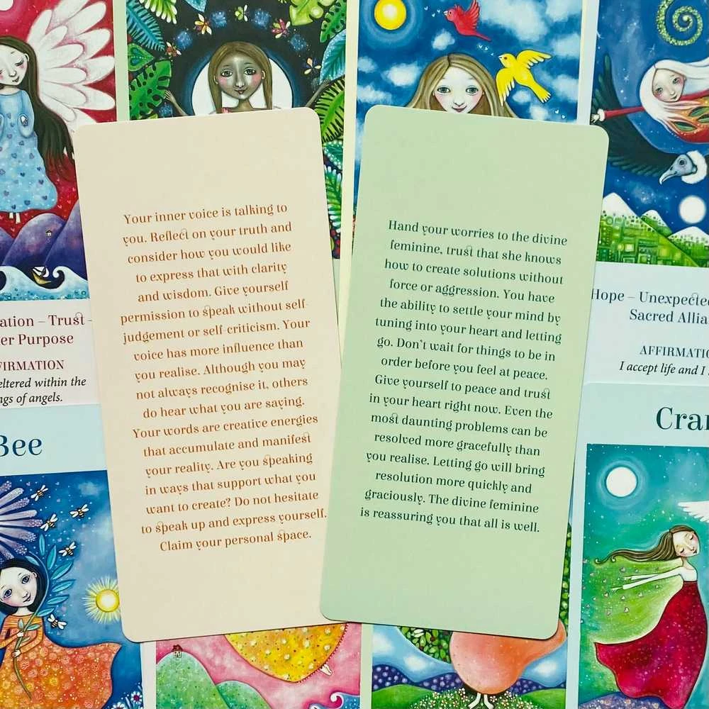 Blue Angel Mėlyna Angel Mėlyna Angel Wings Of Wisdom Oracle Kortos