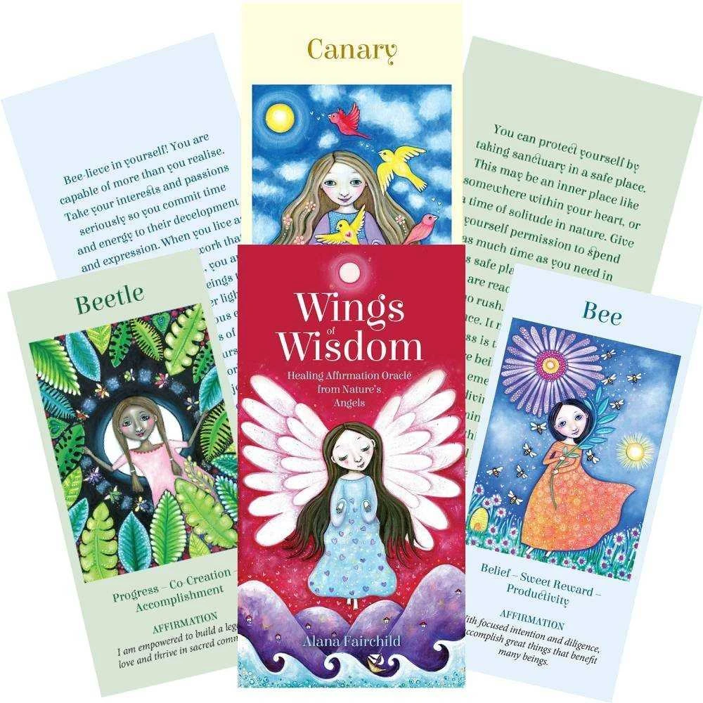 Blue Angel Mėlyna Angel Mėlyna Angel Wings Of Wisdom Oracle Kortos