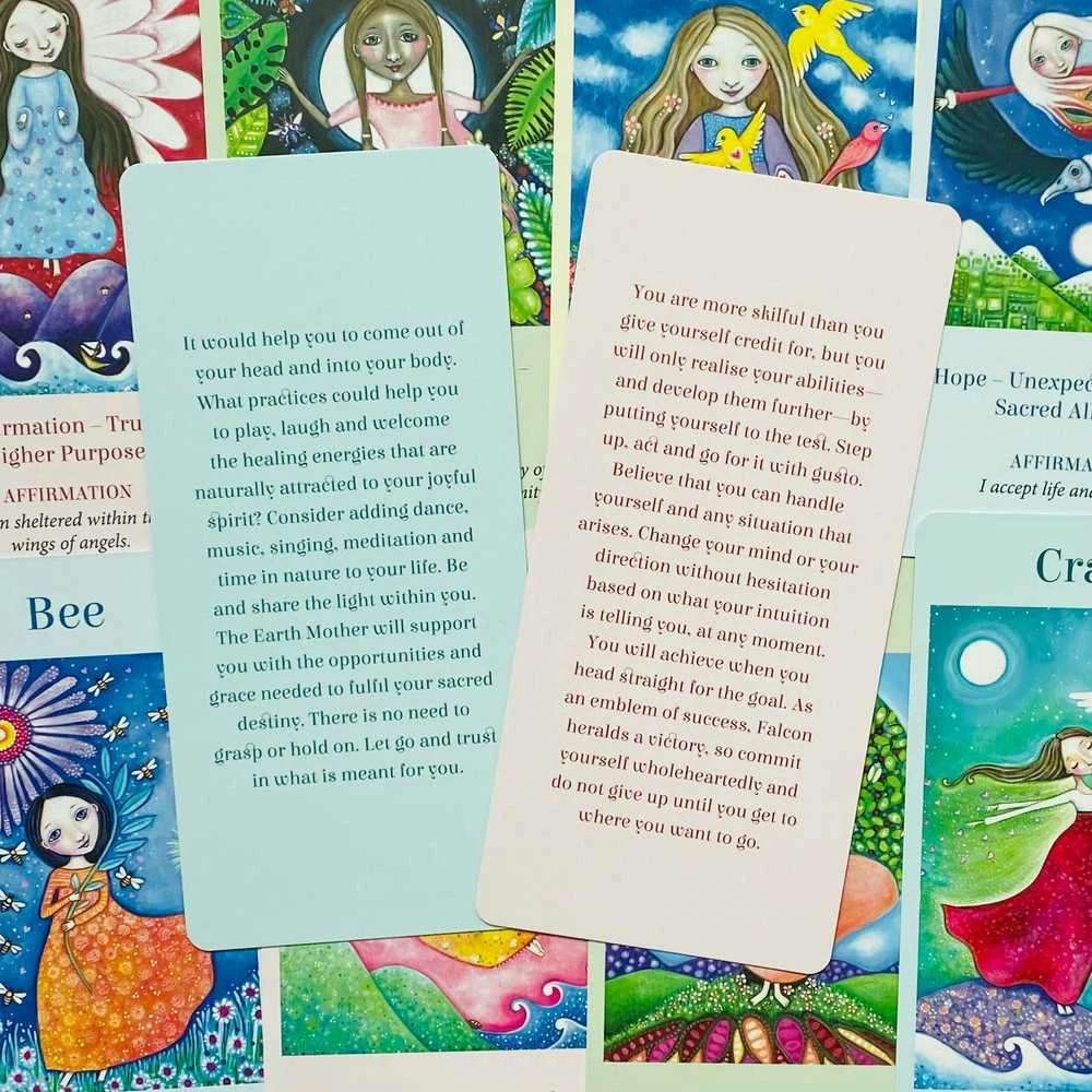 Blue Angel Mėlyna Angel Mėlyna Angel Wings Of Wisdom Oracle Kortos