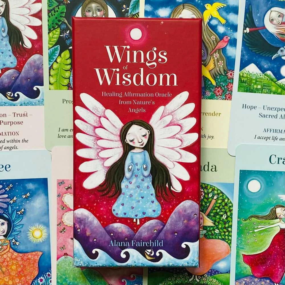 Blue Angel Mėlyna Angel Mėlyna Angel Wings Of Wisdom Oracle Kortos