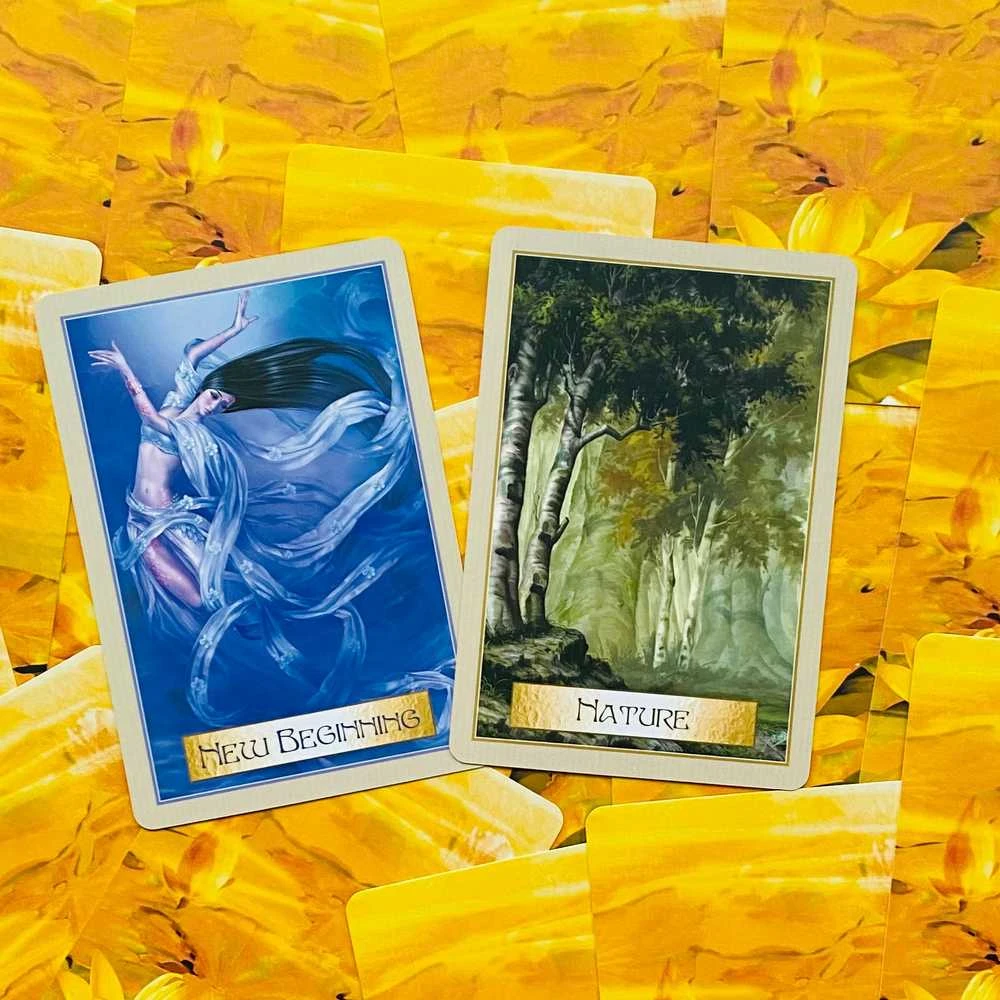 Blue Angel Mėlyna Angel Mėlyna Angel Wisdom Of The Golden Path Oracle Kortos