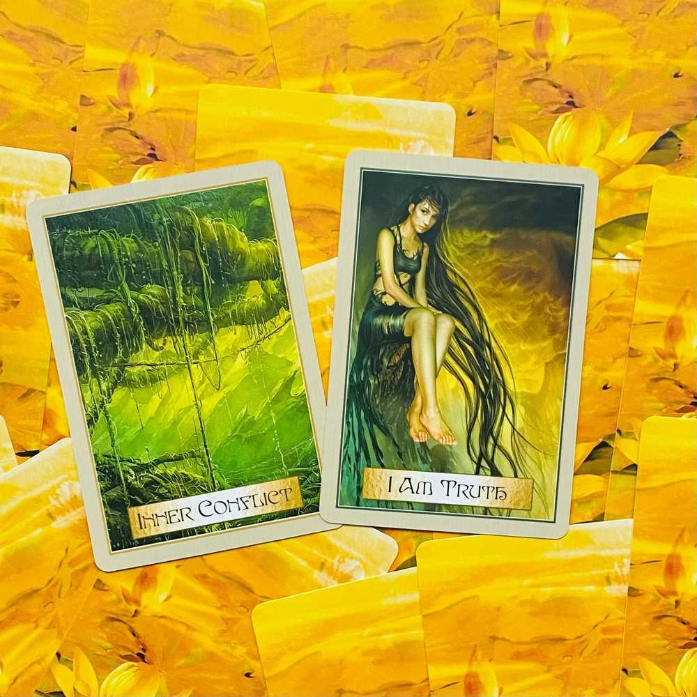 Blue Angel Mėlyna Angel Mėlyna Angel Wisdom Of The Golden Path Oracle Kortos