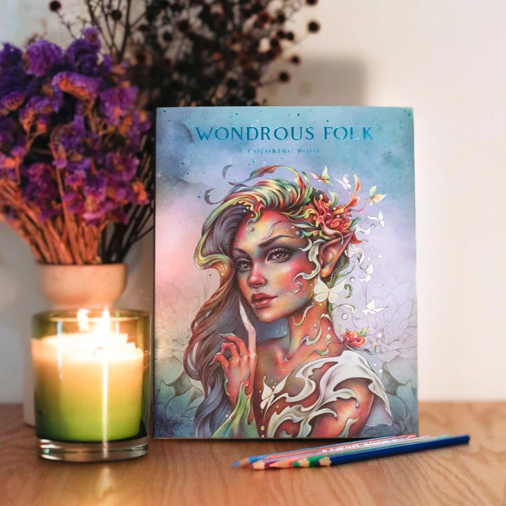 Blue Angel Mėlyna Angel Spalvinimo Knyga - Mėlynas Angelas Nuostabūs Žmonės Spalvinimo Knyga