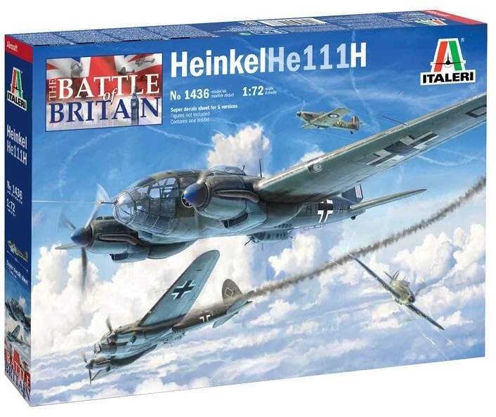 Italeri plastikinis modelis Heinkel He 111H Battle of Britain 80th, Color