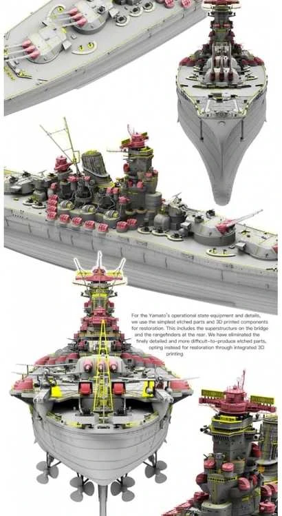 Border Model Japonų mūšinis laivas Yamato 1/350 plastikinis surenkamas rinkinys