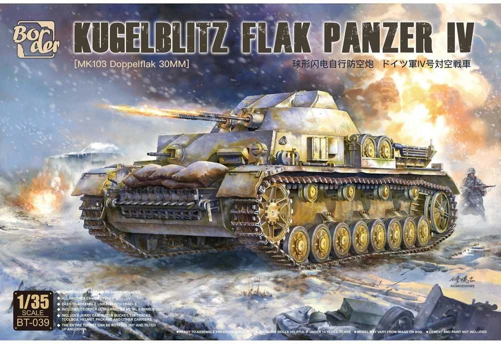 Border Model Kugelblitz Flak Panzer IV 1/35 plastikinis tanko modelis Border