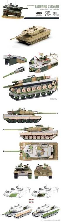 Border Model Leopard 2A5/A6 vokiečių tankas 1/72 plastikinis rinkinys TK-7201