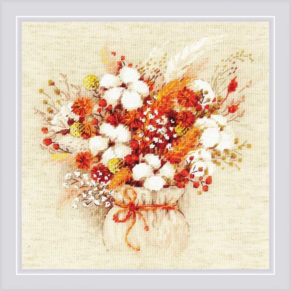 Bouquet with Lagurus and Cotton siuvinėjimo rinkinys iš RIOLIS Nr.: 1913
