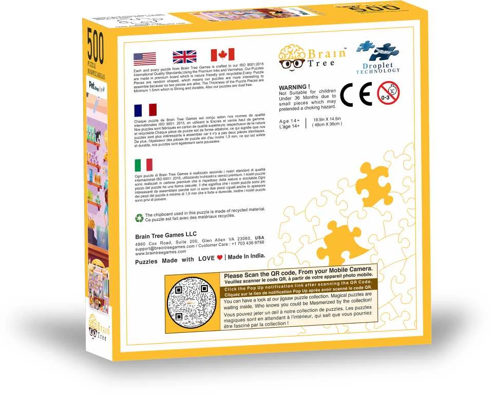 Brain Tree Games Brain Tree dėlionė, Gyvūnų parduotuvėlė, 500 det.
