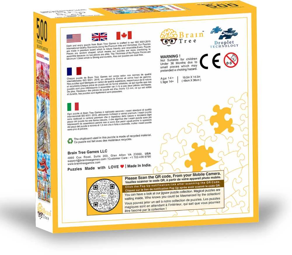 Brain Tree Games Brain Tree dėlionė, Spalvoti stebuklai, 500 det.