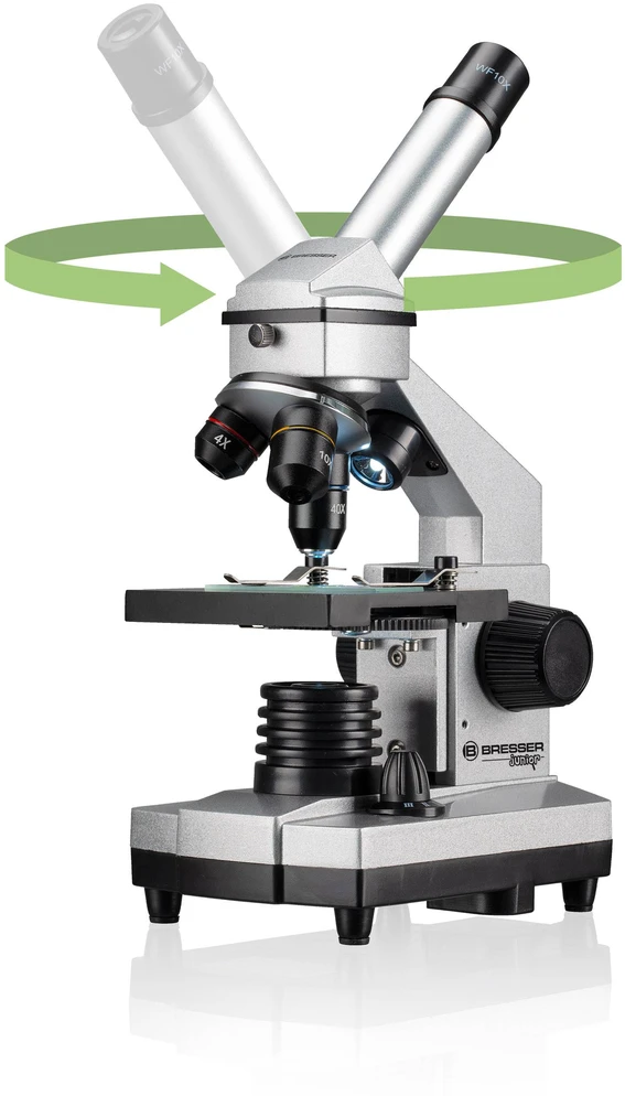Mikroskopas Bresser Junior Biolux CA 40X-1024X su eksperimentiniu rinkiniu ir išmaniojo te
